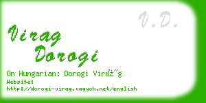 virag dorogi business card